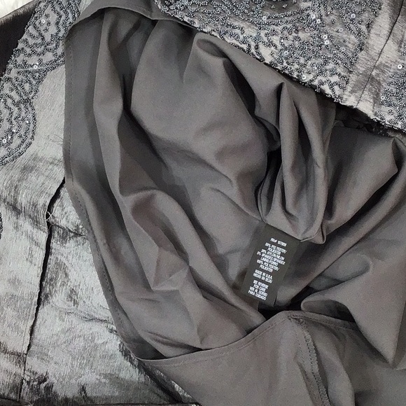 LF Leslie Fay silver gray beaded date dress 12 NWT - Picture 11 of 13